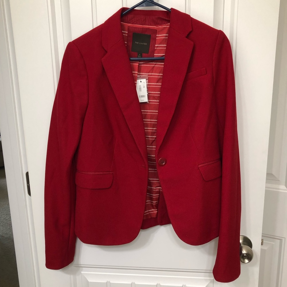 Red Fitted Blazer by The Limited